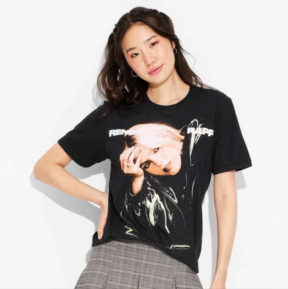 Women's Renee Rapp Short Sleeve Graphic T-Shirt - Black XXL